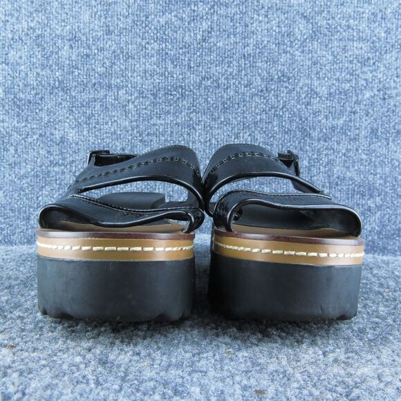 Zara Women Strappy Sandal Shoes Black Synthetic Size 36 Medium - Picture 2 of 10